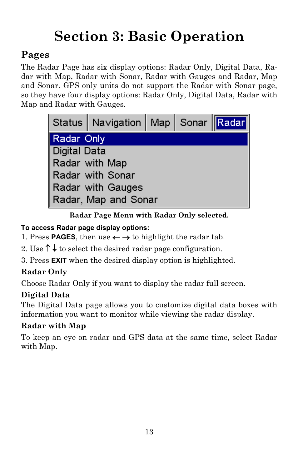 Pages | Lowrance electronic LRA-2400 User Manual | Page 19 / 48