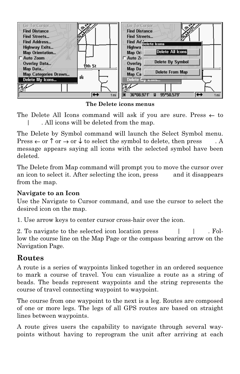 Routes | Lowrance electronic 5500C User Manual | Page 65 / 136