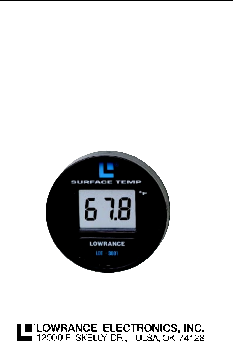 Lowrance electronic LDT-3001 User Manual | 8 pages