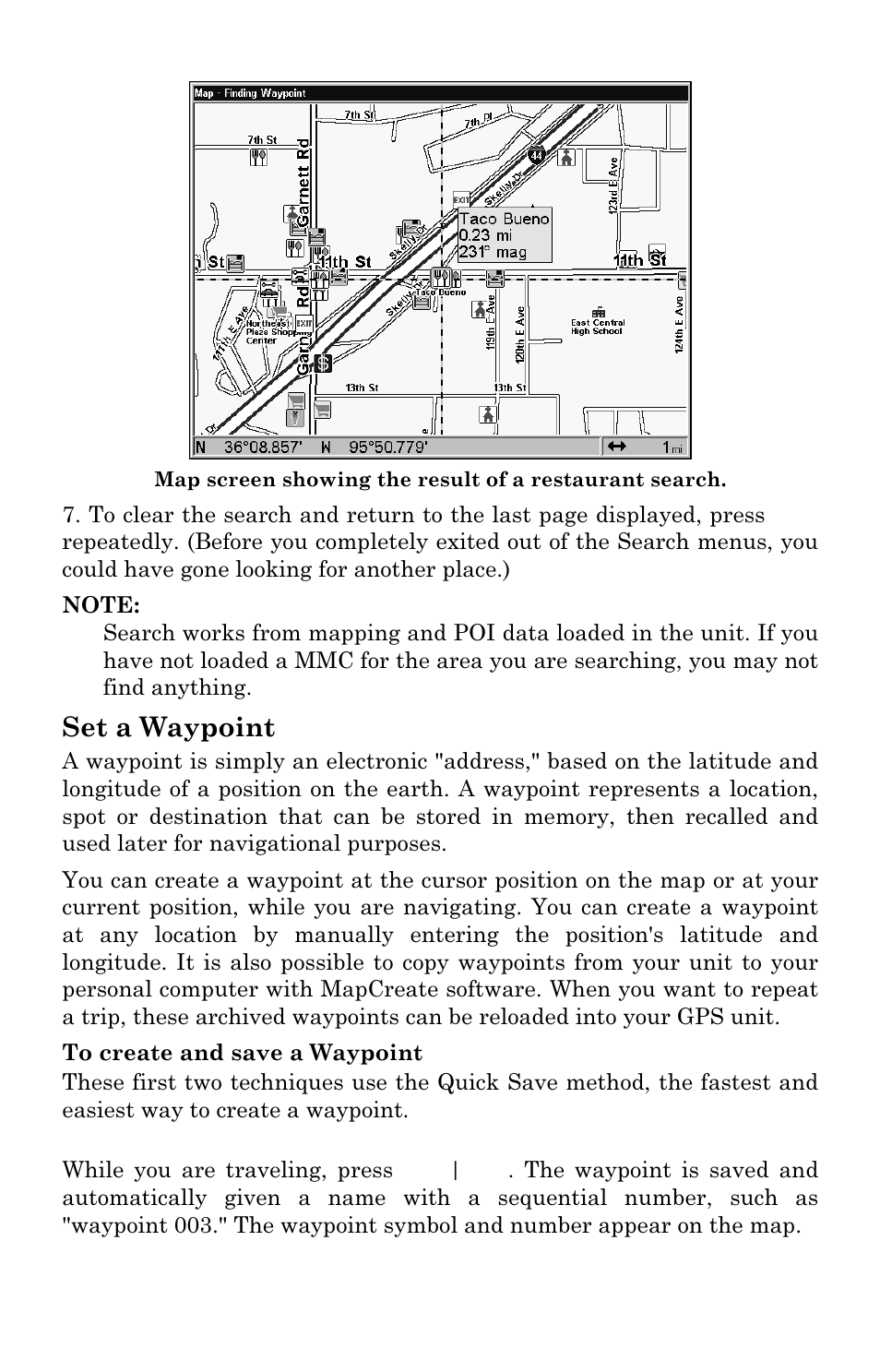 Set a waypoint | Lowrance electronic LCX-111C User Manual | Page 119 / 208