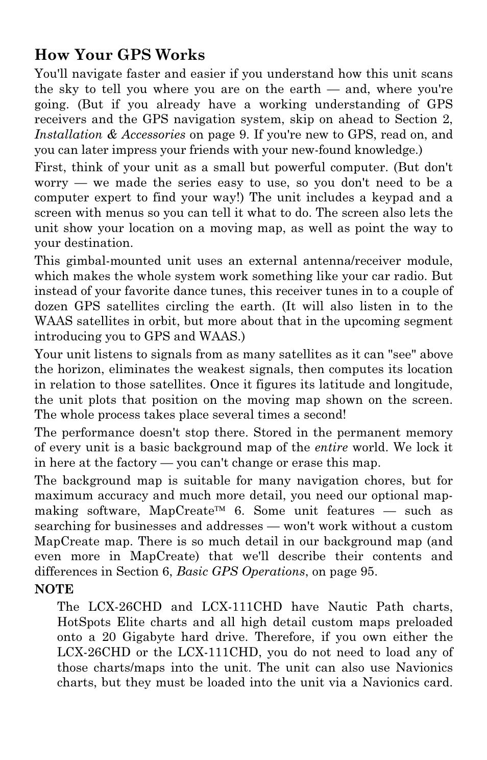 How your gps works | Lowrance electronic LCX-111C User Manual | Page 12 / 208