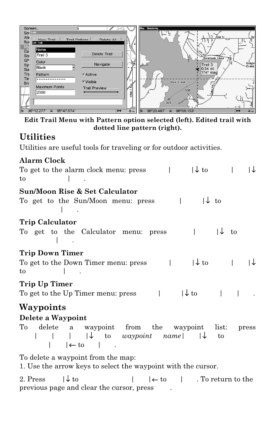 Utilities, Waypoints | Lowrance electronic LCX-111C User Manual | Page 144 / 208