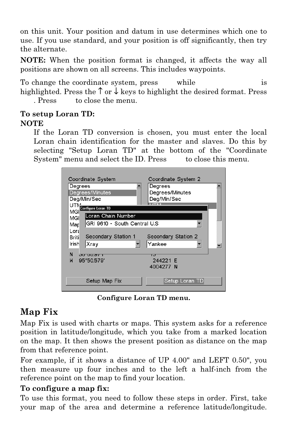 Map fix | Lowrance electronic LCX-111C User Manual | Page 151 / 208