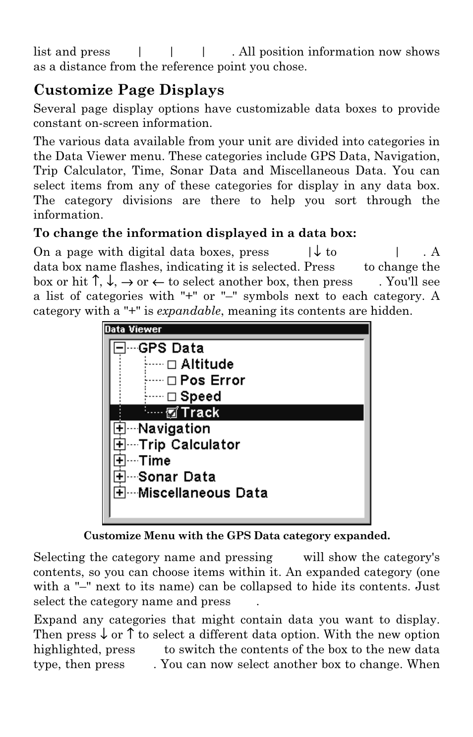 Customize page displays | Lowrance electronic LCX-111C User Manual | Page 153 / 208