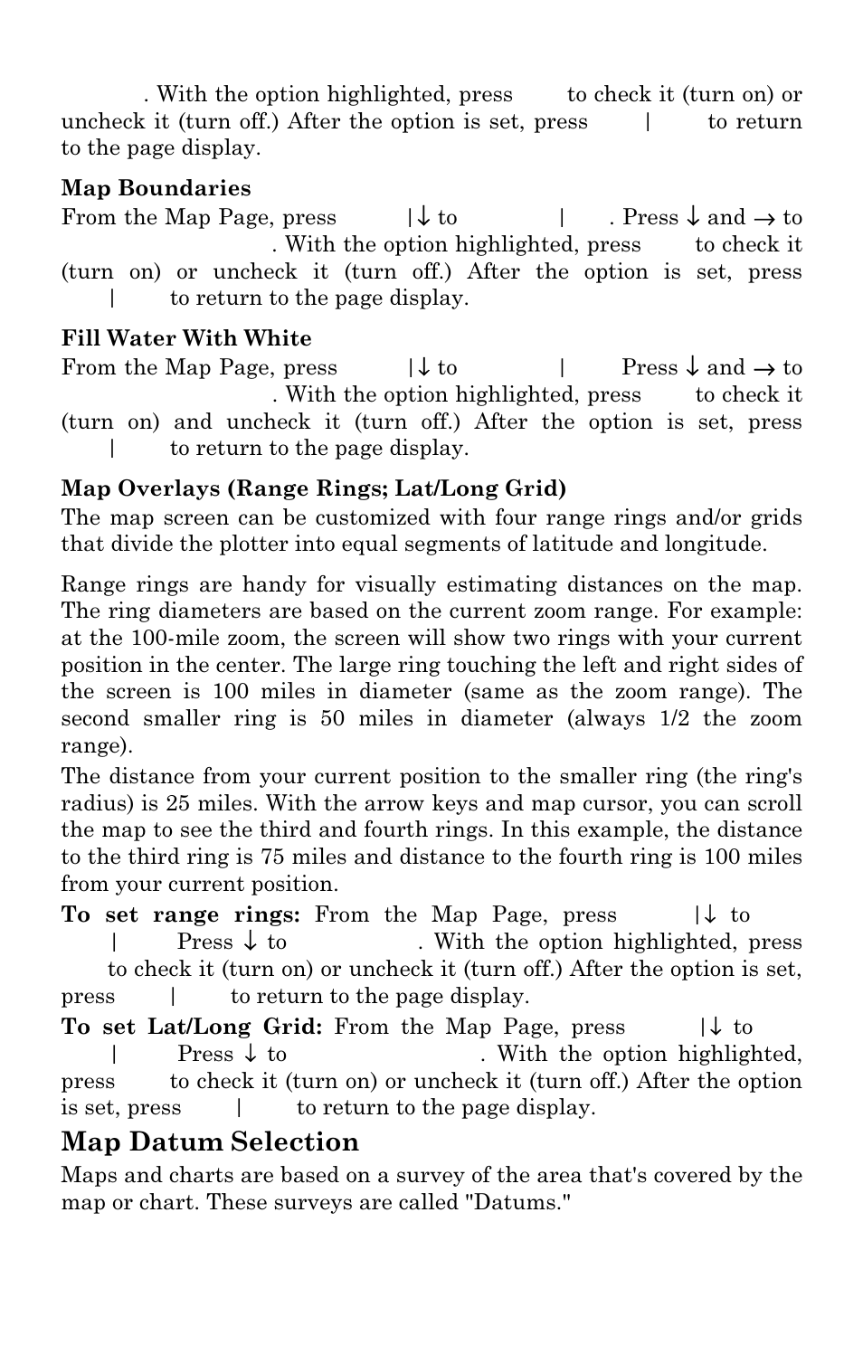 Map datum selection | Lowrance electronic LCX-111C User Manual | Page 157 / 208