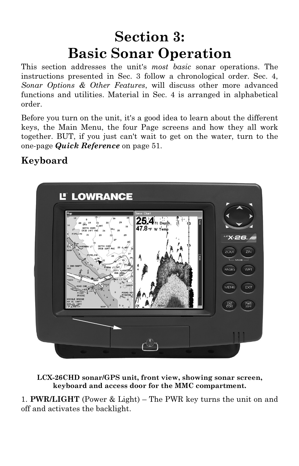 Keyboard | Lowrance electronic LCX-111C User Manual | Page 51 / 208
