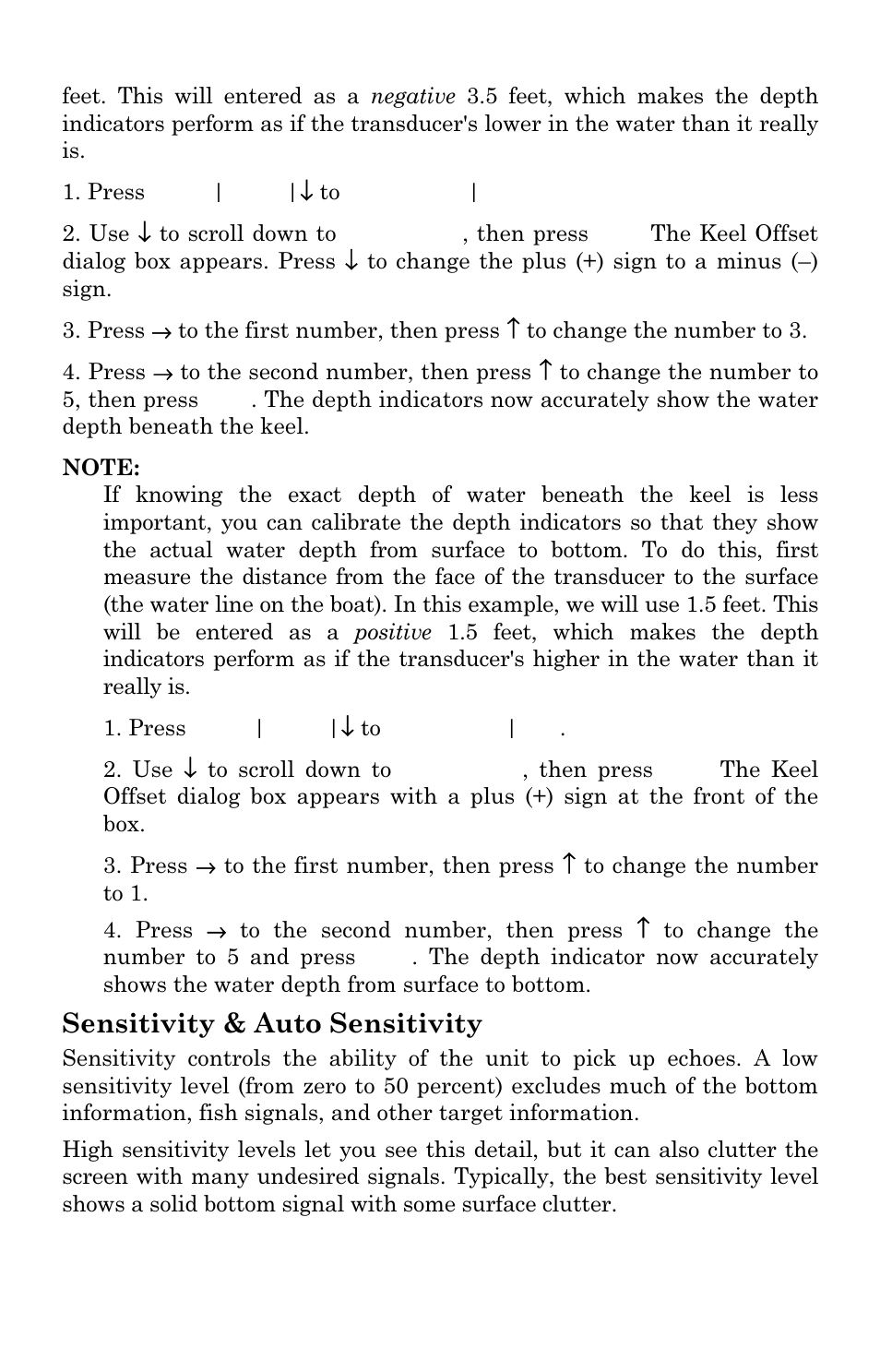 Sensitivity & auto sensitivity | Lowrance electronic LCX-111C User Manual | Page 86 / 208