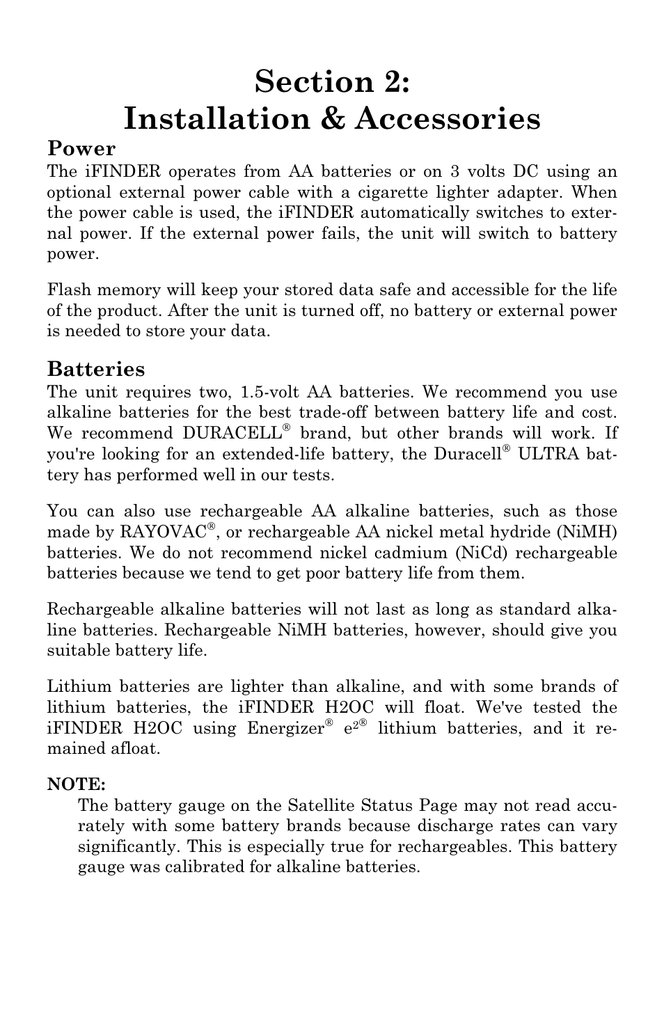 Power, Batteries | Lowrance electronic Lowrance iFINDER H2O C User Manual | Page 19 / 132