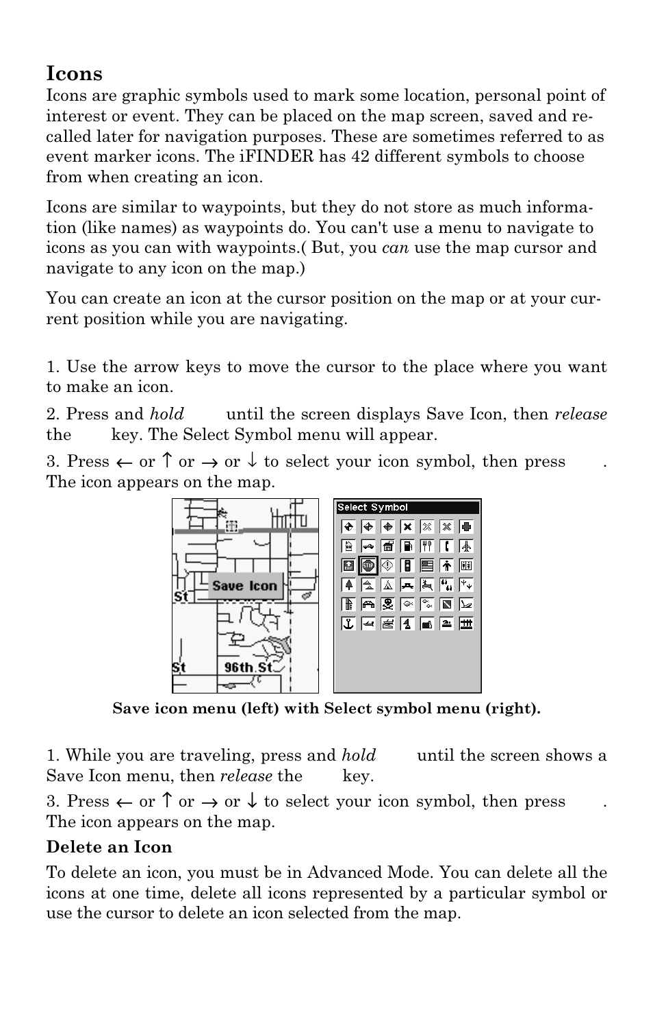 Icons | Lowrance electronic Lowrance iFINDER H2O C User Manual | Page 57 / 132