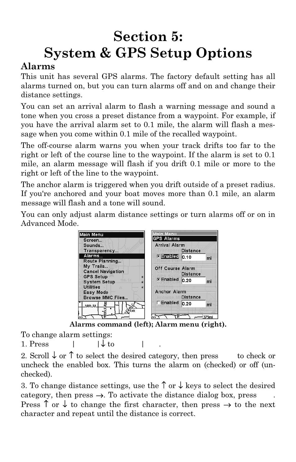 Alarms | Lowrance electronic Lowrance iFINDER H2O C User Manual | Page 73 / 132