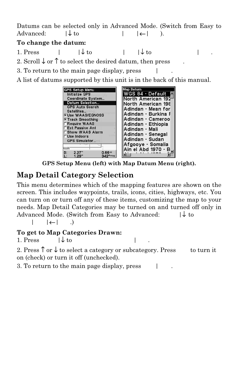 Map detail category selection | Lowrance electronic Lowrance iFINDER H2O C User Manual | Page 85 / 132