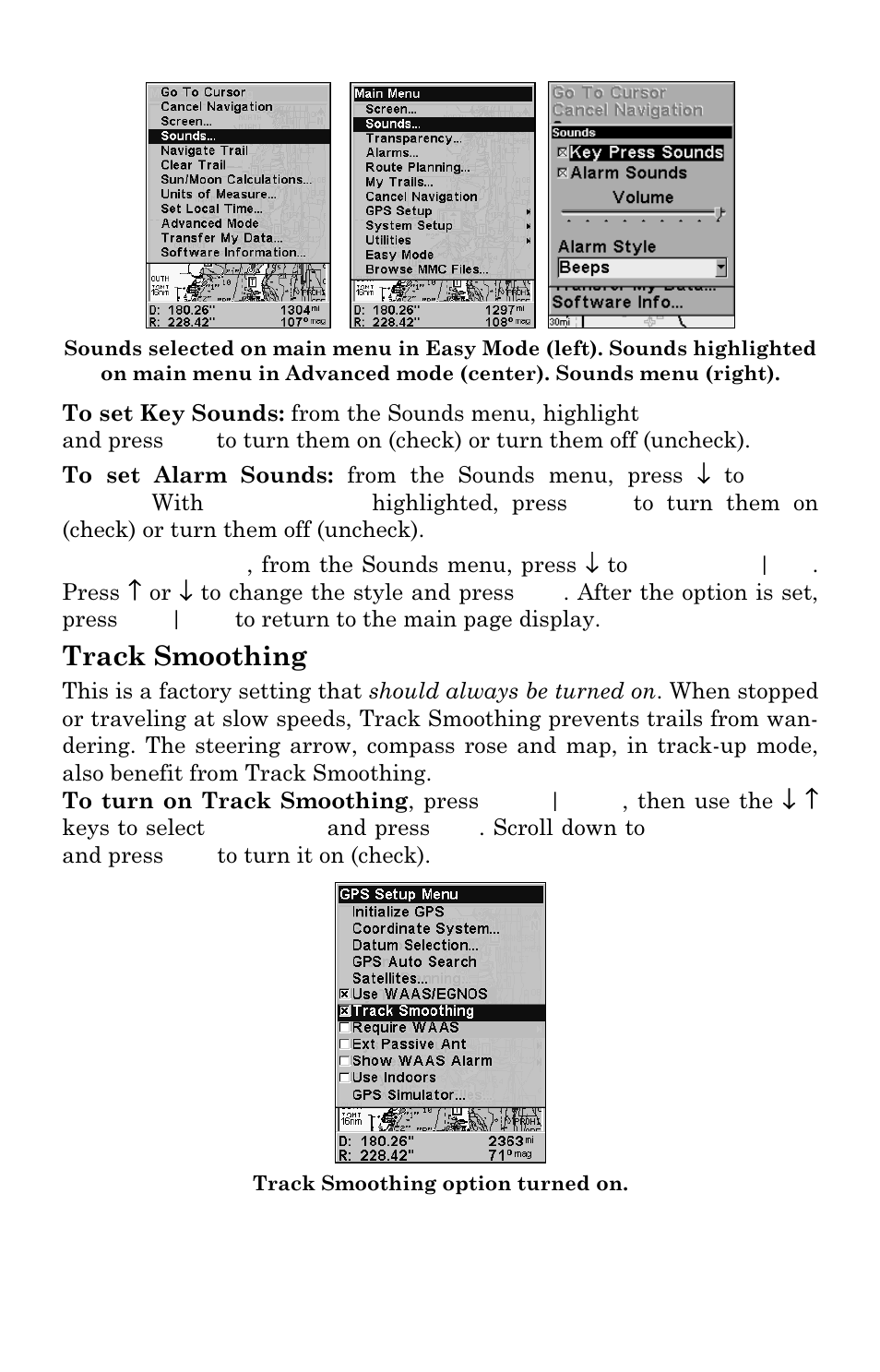 Track smoothing | Lowrance electronic Lowrance iFINDER H2O C User Manual | Page 98 / 132