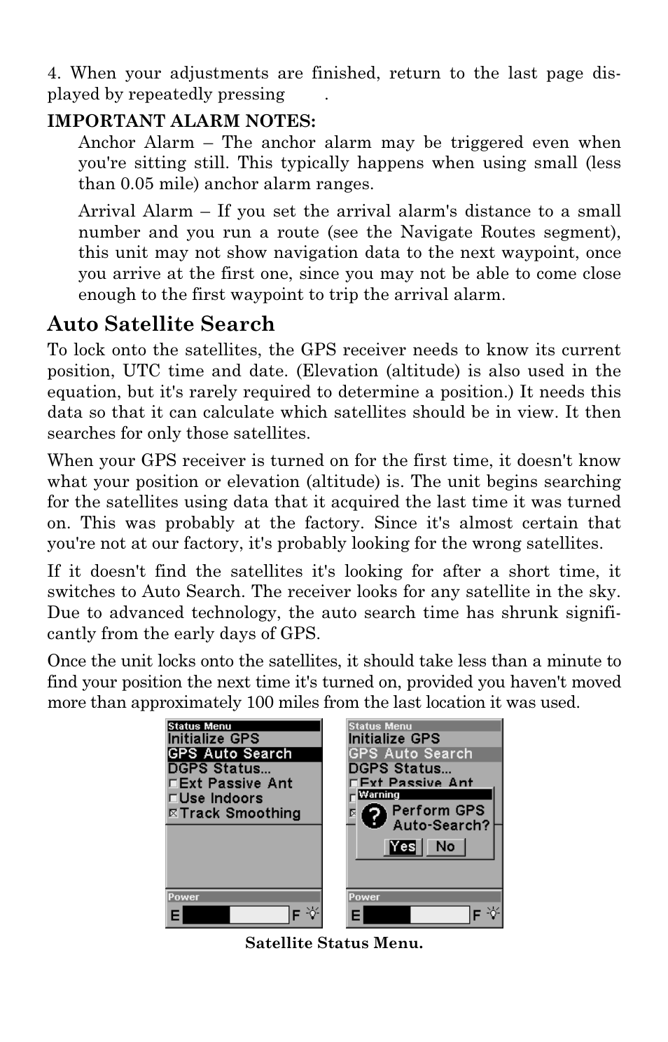 Auto satellite search | Lowrance electronic iFINDER H2O User Manual | Page 68 / 124