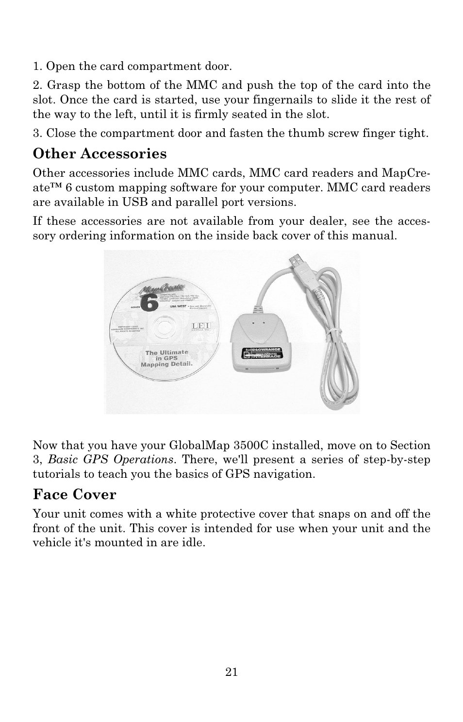 Other accessories, Face cover | Lowrance electronic Lowrance GlobalMap 3500C User Manual | Page 27 / 136