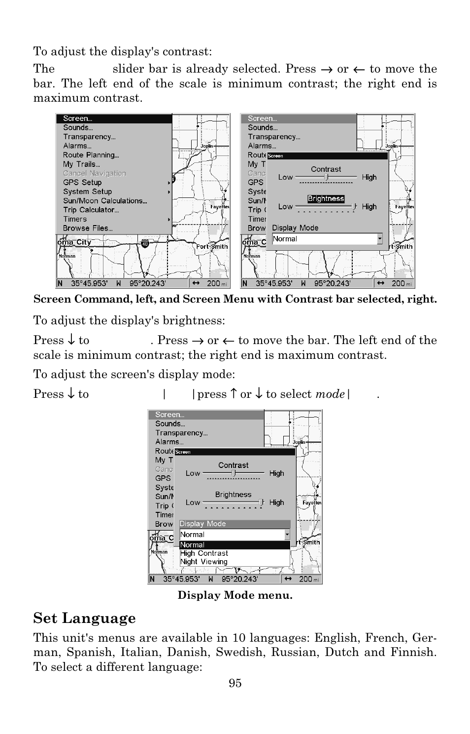 Set language | Lowrance electronic 3600C User Manual | Page 101 / 136