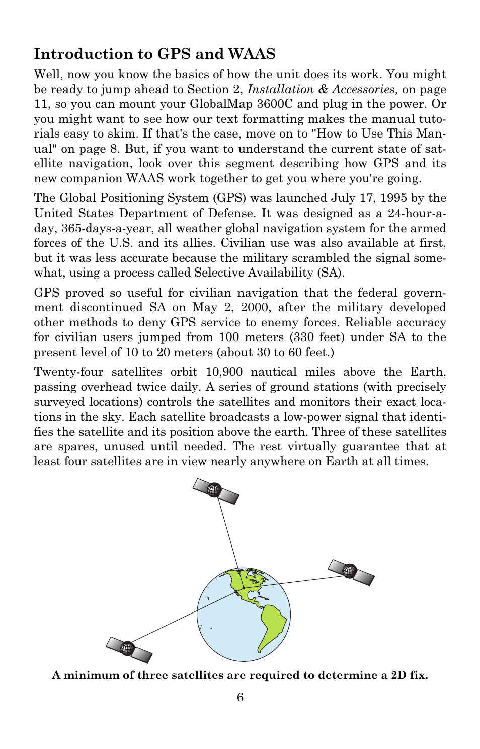 Introduction to gps and waas | Lowrance electronic 3600C User Manual | Page 12 / 136