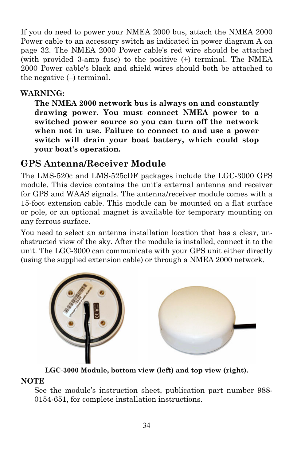 Gps antenna/receiver module | Lowrance electronic LMS-520C User Manual | Page 44 / 252