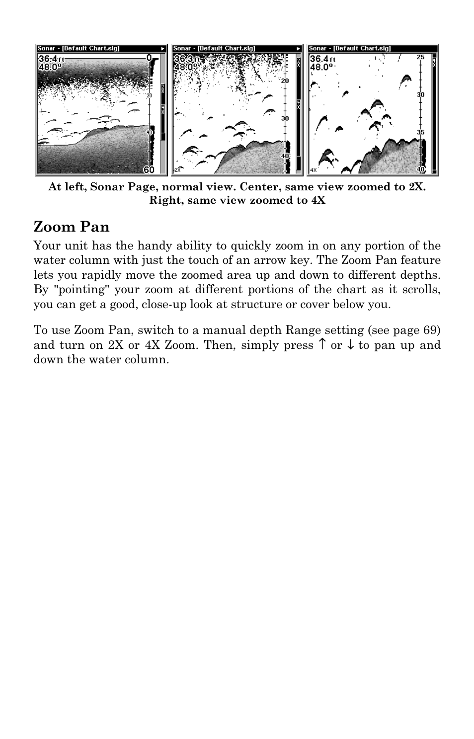 Zoom pan | Lowrance electronic LMS-337C DF User Manual | Page 105 / 216
