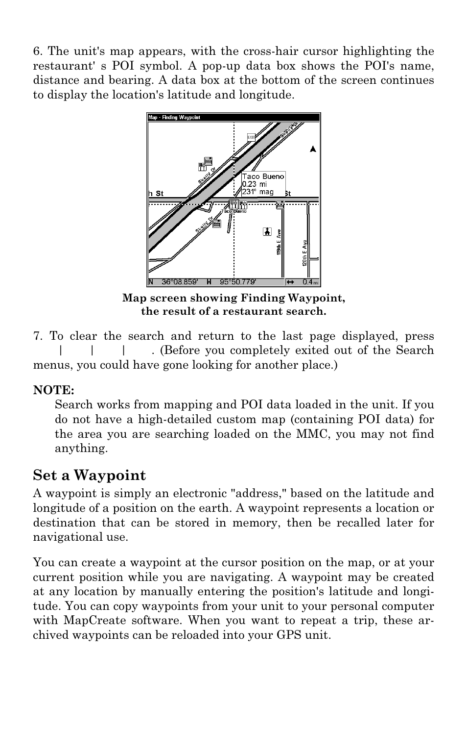 Set a waypoint | Lowrance electronic LMS-337C DF User Manual | Page 128 / 216