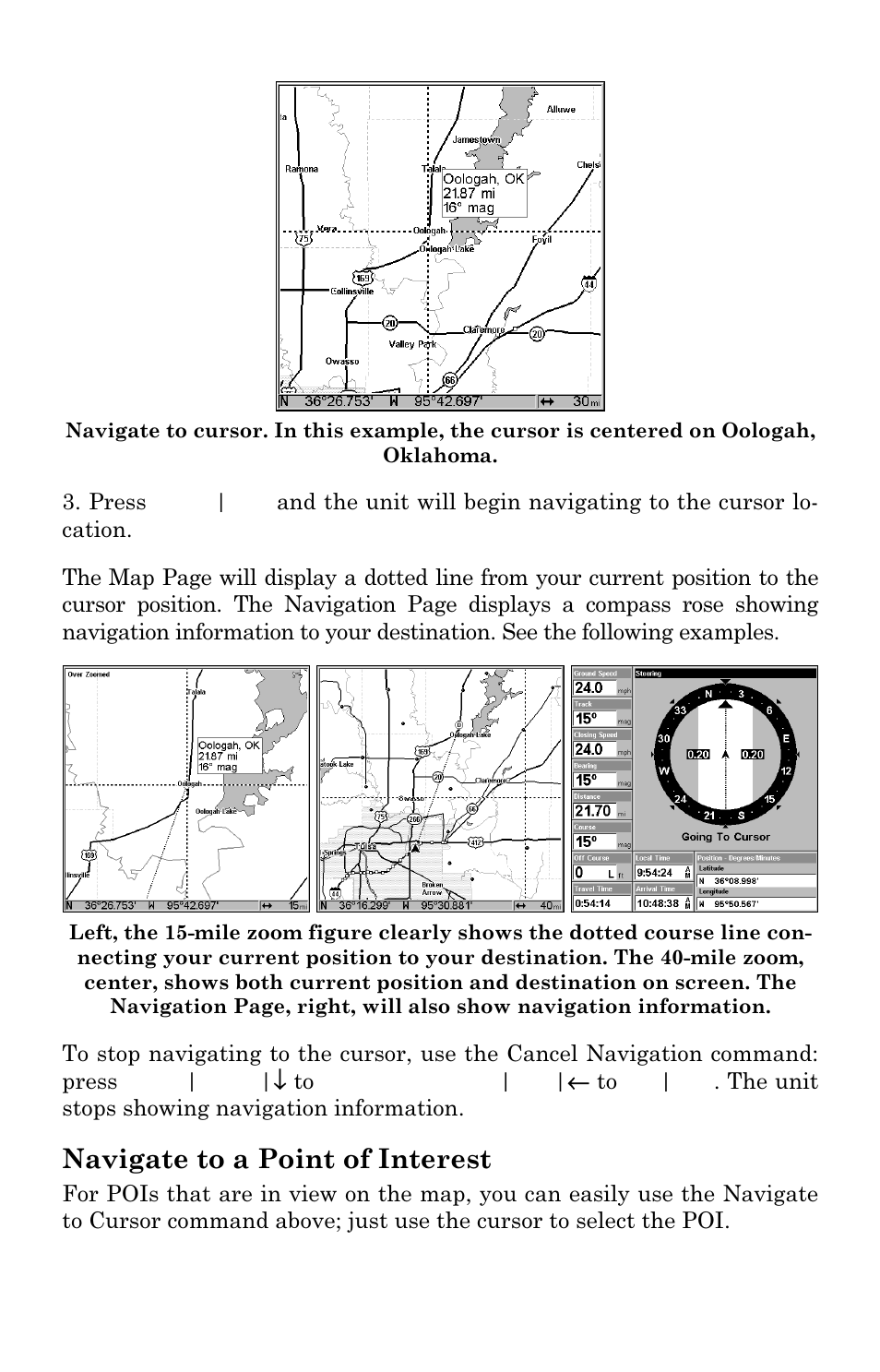 Navigate to a point of interest | Lowrance electronic LMS-337C DF User Manual | Page 133 / 216