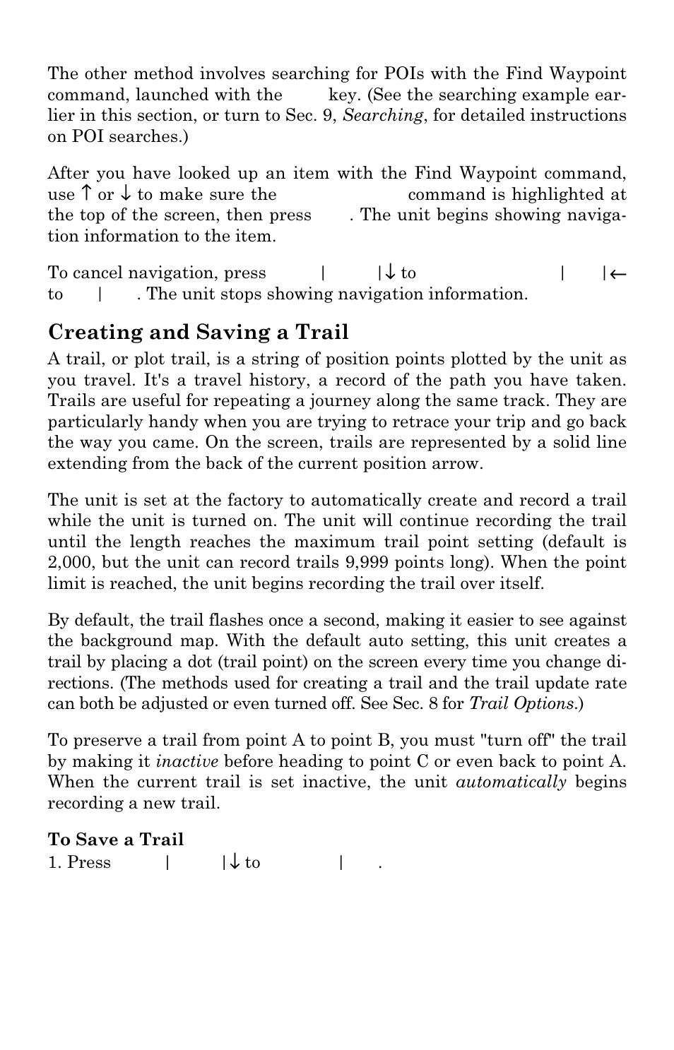 Creating and saving a trail | Lowrance electronic LMS-337C DF User Manual | Page 134 / 216