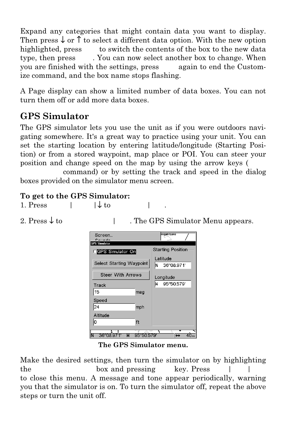 Gps simulator | Lowrance electronic LMS-337C DF User Manual | Page 164 / 216