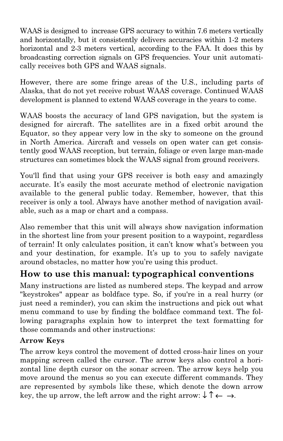 How to use this manual: typographical conventions | Lowrance electronic LMS-337C DF User Manual | Page 18 / 216