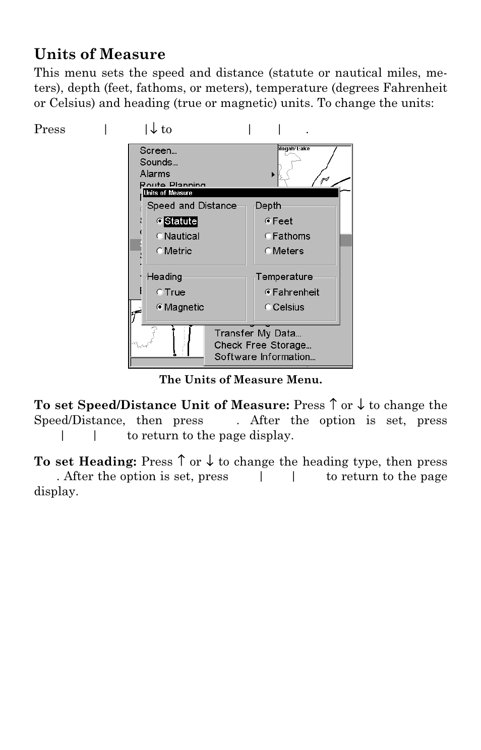 Units of measure | Lowrance electronic LMS-337C DF User Manual | Page 189 / 216