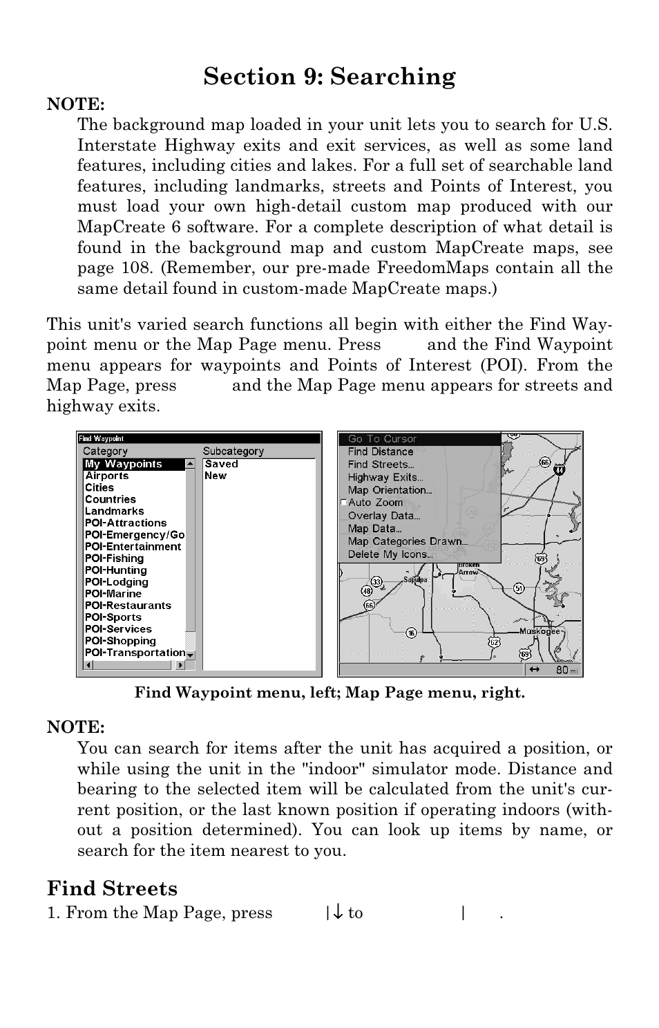 Find streets | Lowrance electronic LMS-337C DF User Manual | Page 191 / 216