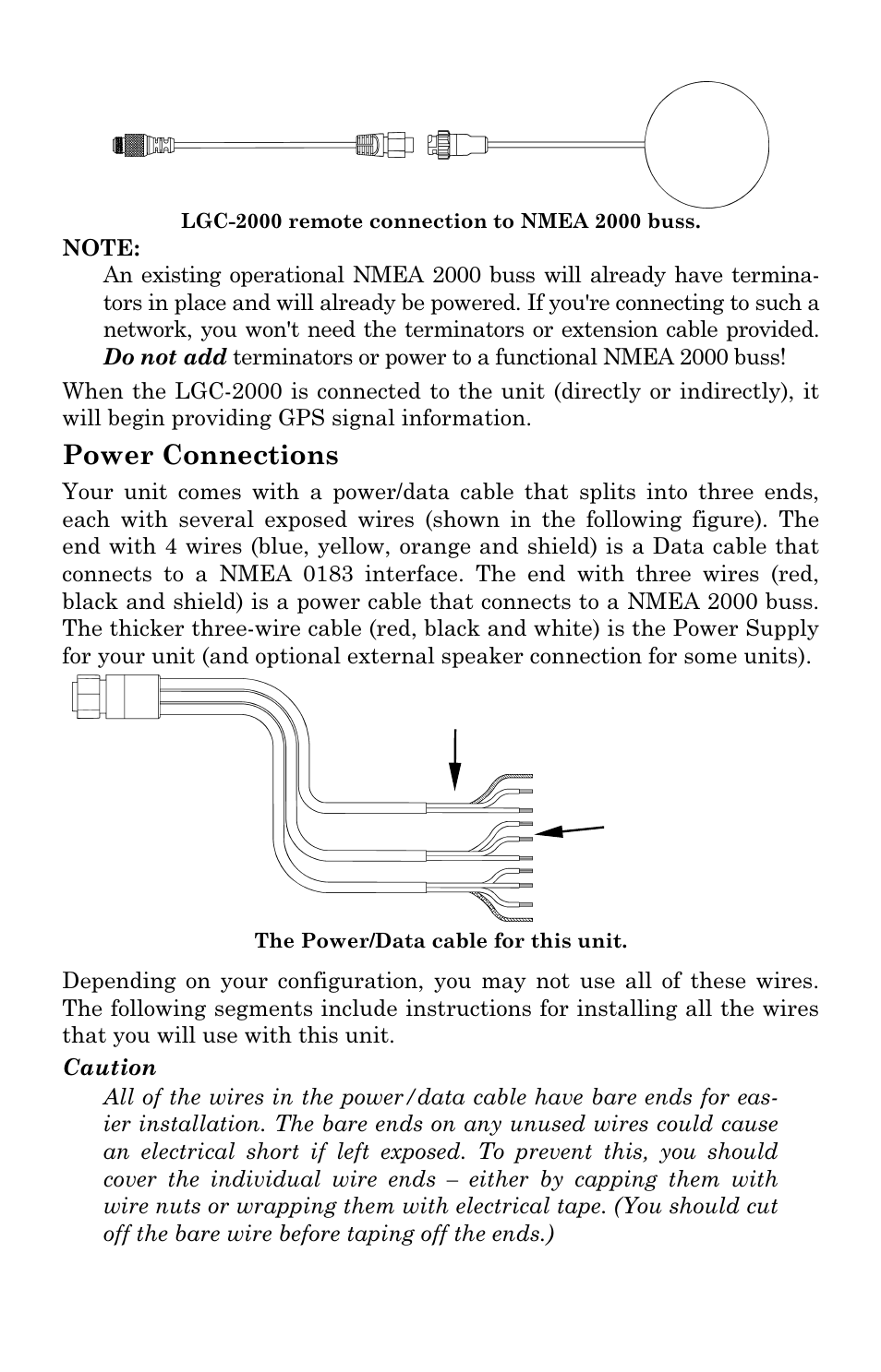 Power connections | Lowrance electronic LMS-337C DF User Manual | Page 40 / 216