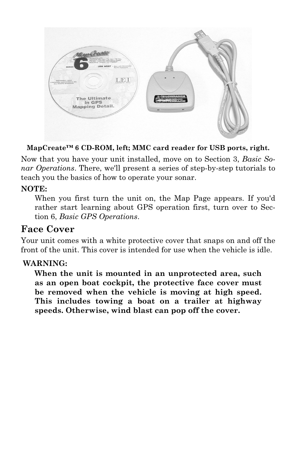 Face cover | Lowrance electronic LMS-337C DF User Manual | Page 51 / 216