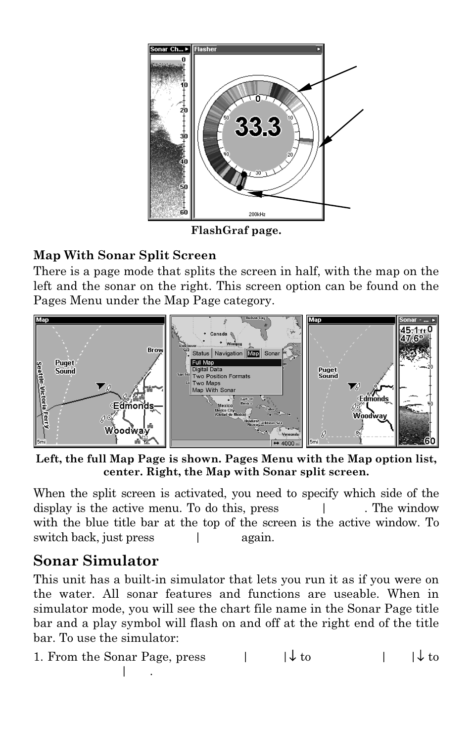 Sonar simulator | Lowrance electronic LMS-337C DF User Manual | Page 99 / 216