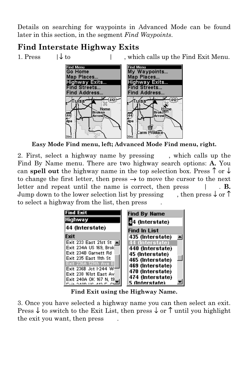 Find interstate highway exits | Lowrance electronic H2O User Manual | Page 101 / 124