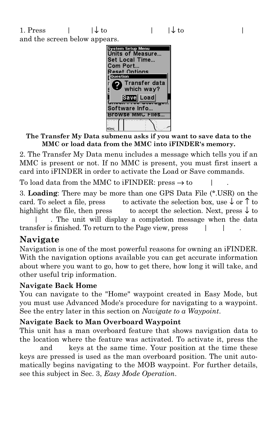 Navigate | Lowrance electronic H2O User Manual | Page 53 / 124