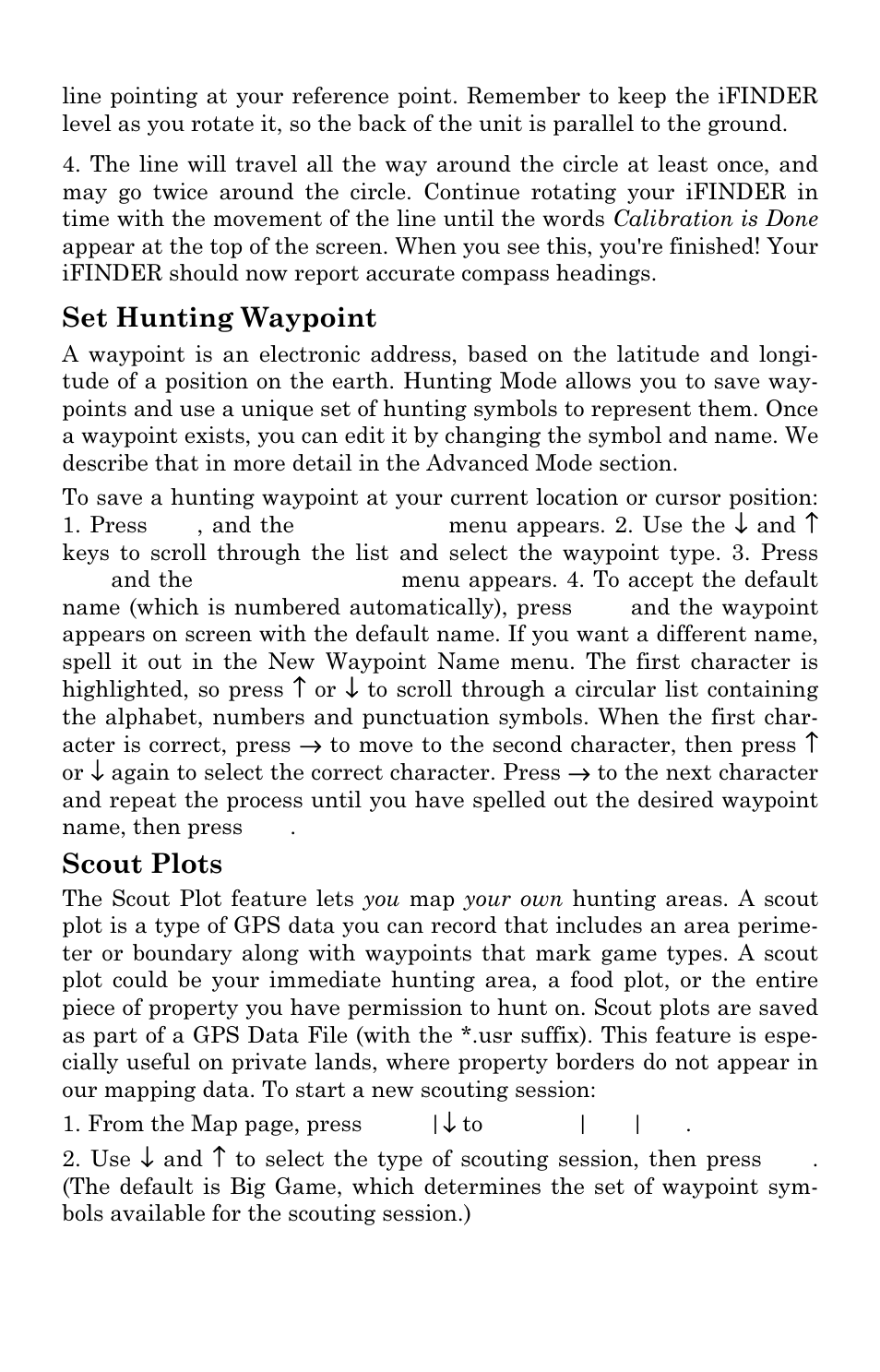 Set hunting waypoint, Scout plots | Lowrance electronic Lowrance iFINDER Hunt User Manual | Page 138 / 160