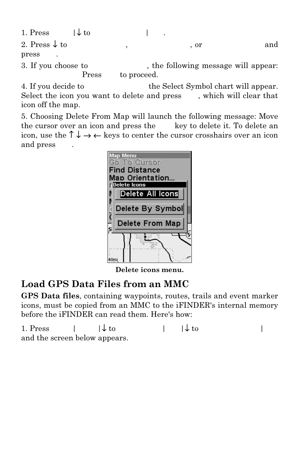 Load gps data files from an mmc | Lowrance electronic Lowrance iFINDER Hunt User Manual | Page 63 / 160