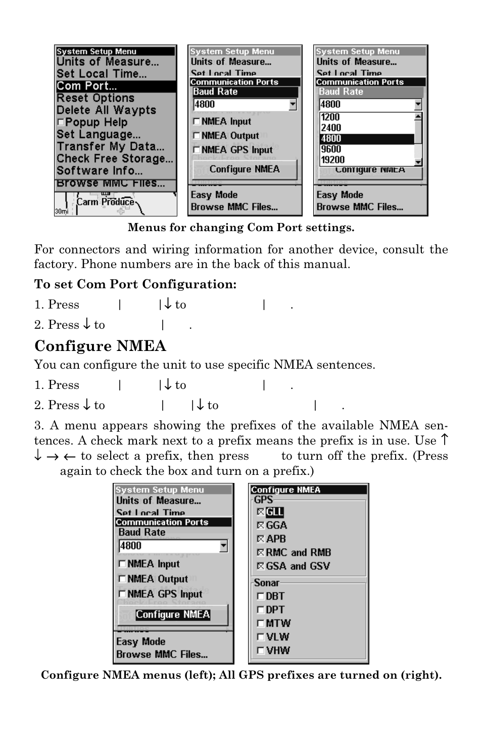 Configure nmea | Lowrance electronic Lowrance iFINDER Hunt User Manual | Page 86 / 160