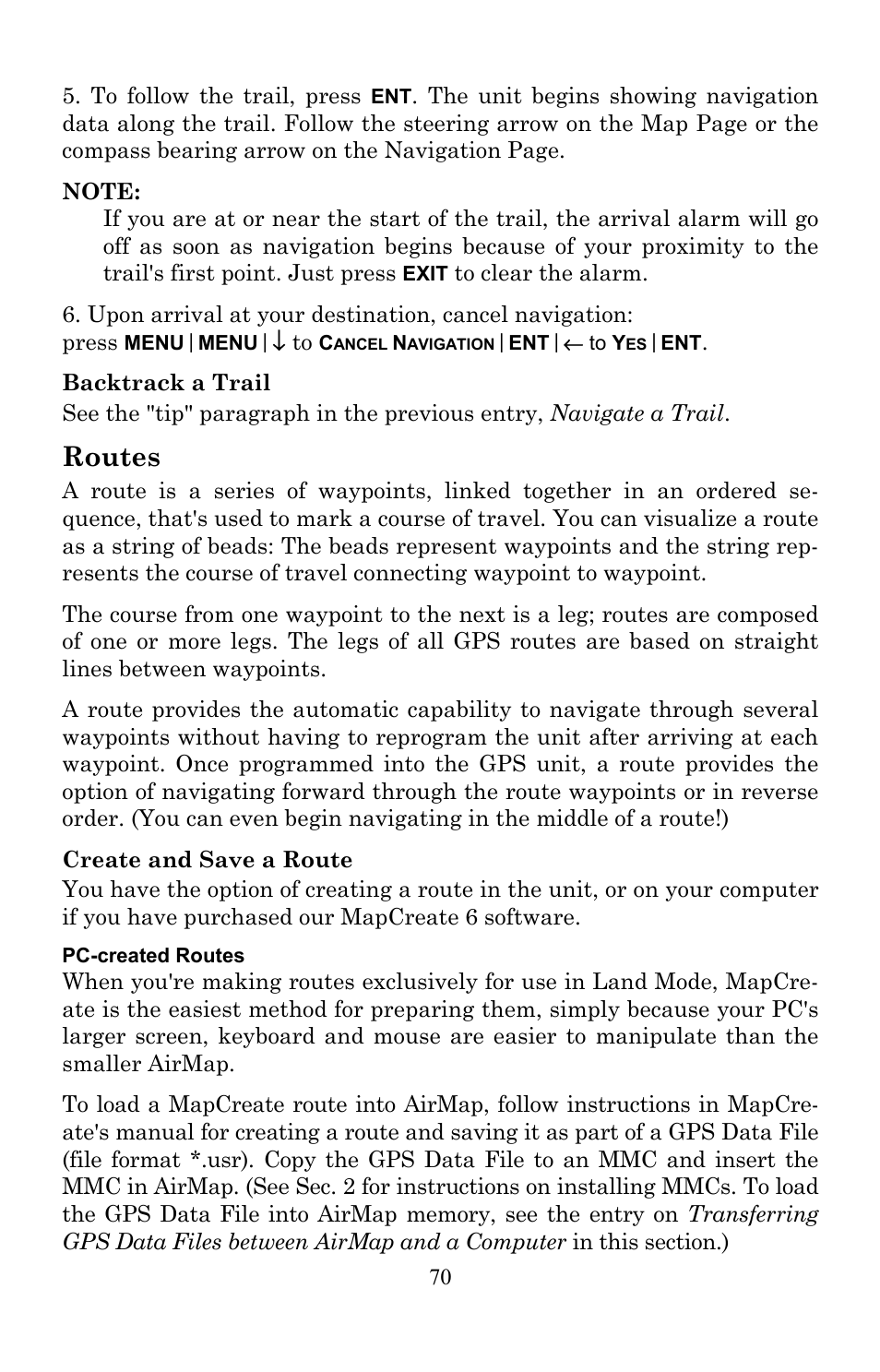 Routes | Lowrance electronic AirMap 600c User Manual | Page 78 / 152