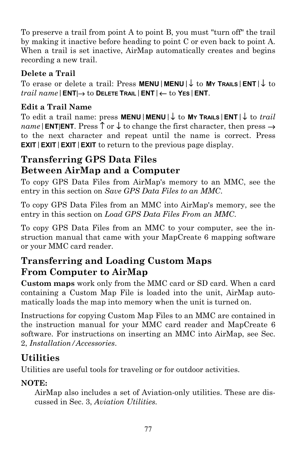 Utilities | Lowrance electronic AirMap 600c User Manual | Page 85 / 152