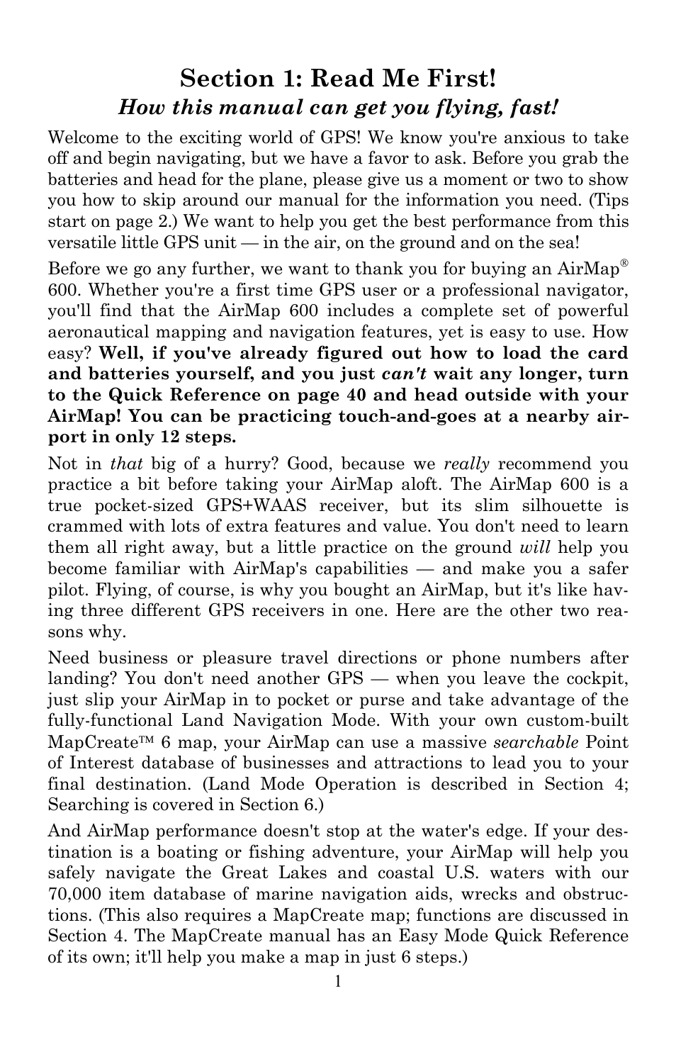 How this manual can get you flying, fast | Lowrance electronic AirMap 600c User Manual | Page 9 / 152