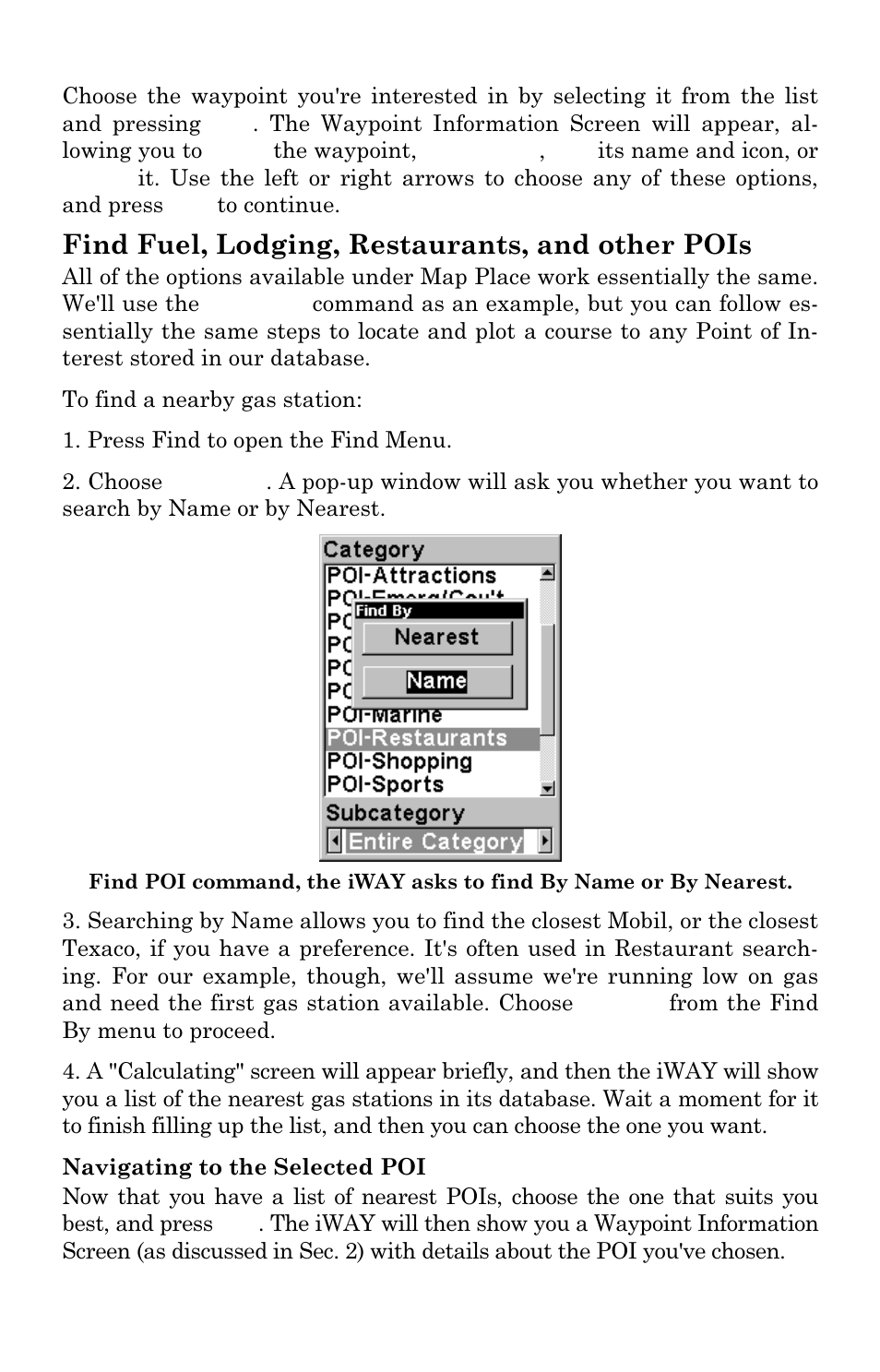 Find fuel, lodging, restaurants, and other pois | Lowrance electronic 100M User Manual | Page 51 / 68