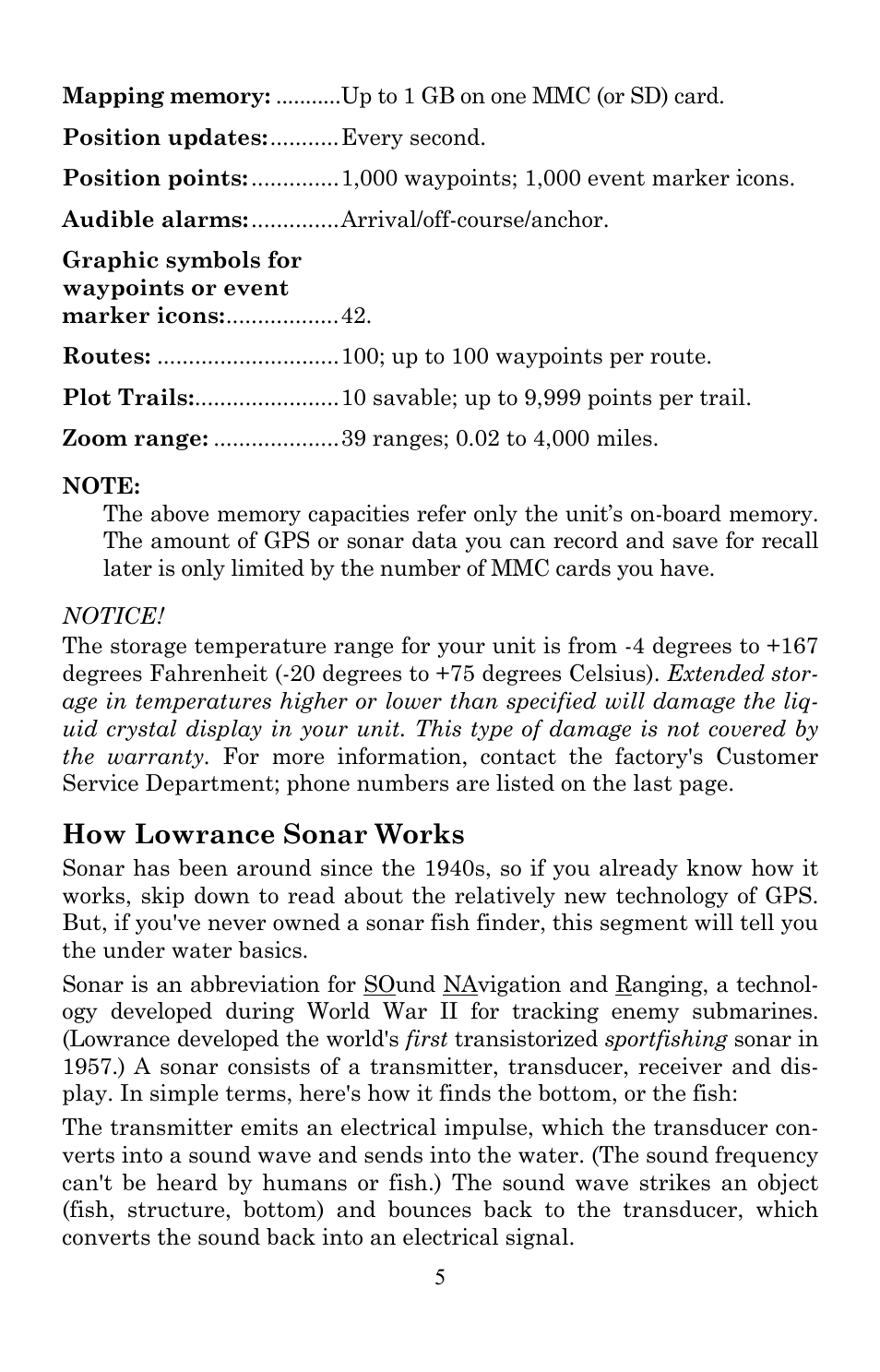 How lowrance sonar works | Lowrance electronic Lowrance LMS-522c iGPS User Manual | Page 15 / 252