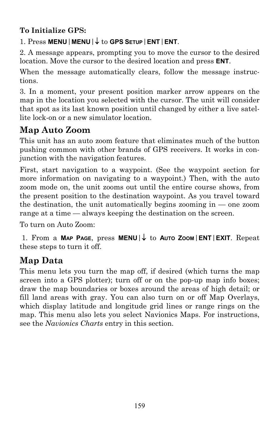 Map auto zoom, Map data | Lowrance electronic Lowrance LMS-522c iGPS User Manual | Page 169 / 252