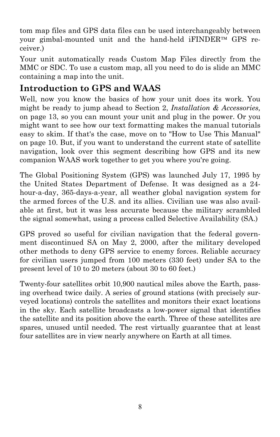 Introduction to gps and waas | Lowrance electronic Lowrance LMS-522c iGPS User Manual | Page 18 / 252