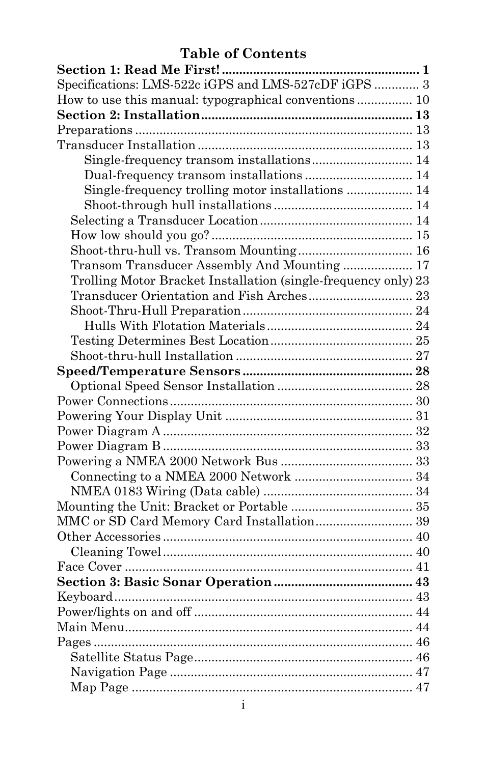 Lowrance electronic Lowrance LMS-522c iGPS User Manual | Page 3 / 252