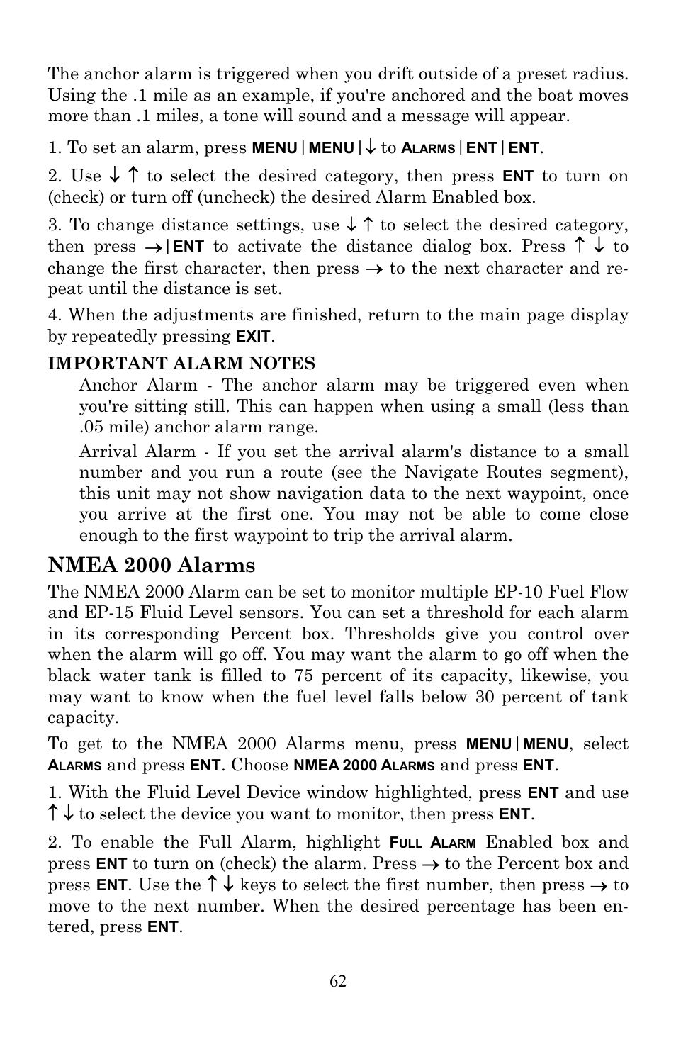 Nmea 2000 alarms | Lowrance electronic Lowrance LMS-522c iGPS User Manual | Page 72 / 252