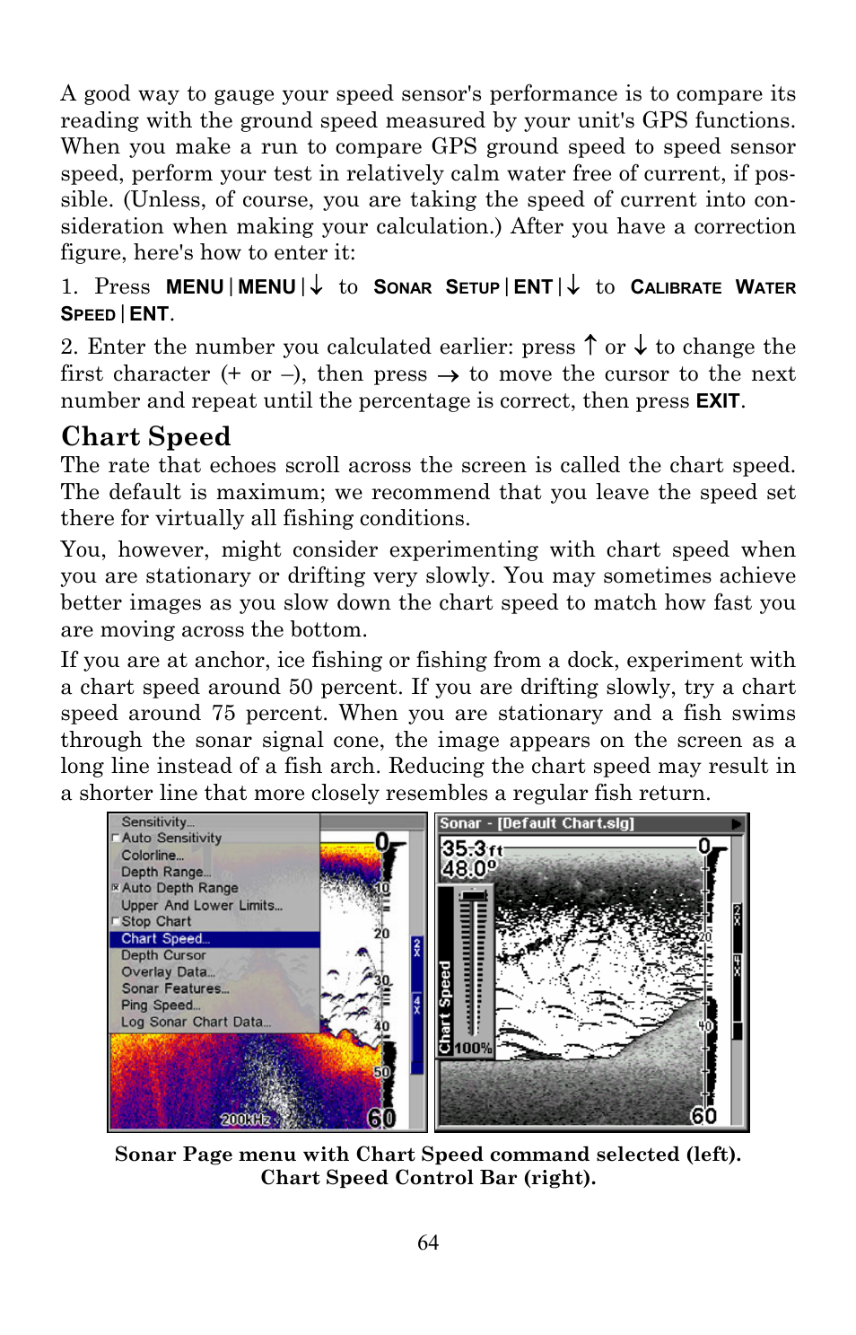 Chart speed | Lowrance electronic Lowrance LMS-522c iGPS User Manual | Page 74 / 252