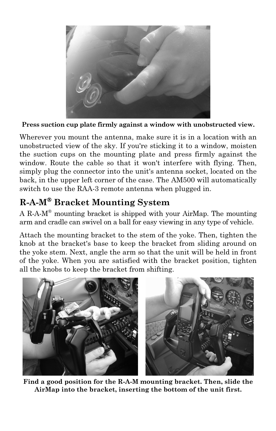 R-a-m, Bracket mounting system | Lowrance electronic AirMap 500 User Manual | Page 22 / 132