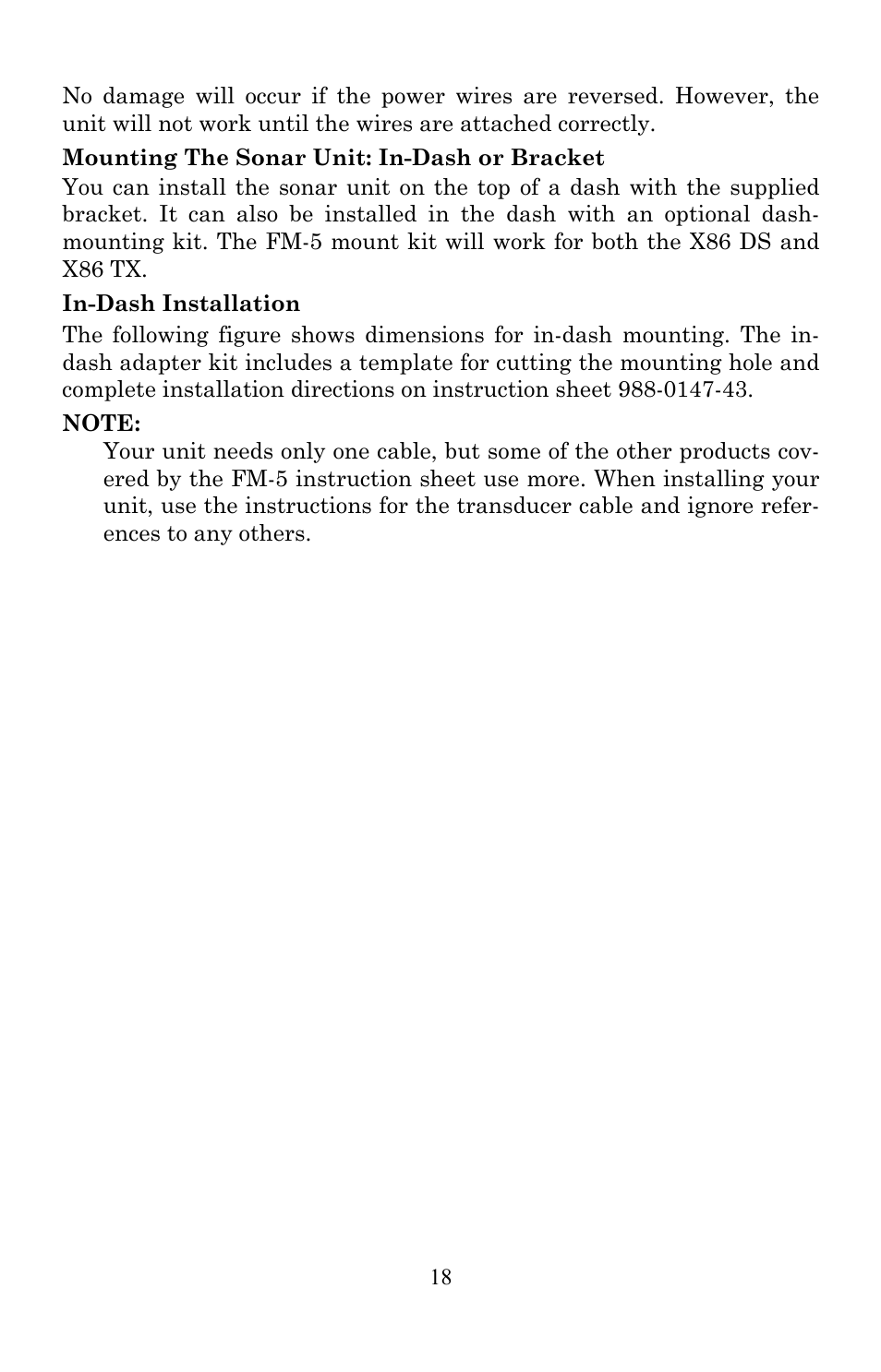 Lowrance electronic X86 TX User Manual | Page 22 / 56