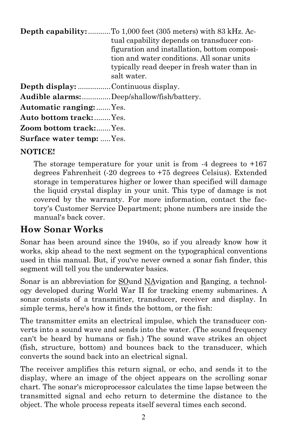 How sonar works | Lowrance electronic X86 TX User Manual | Page 6 / 56